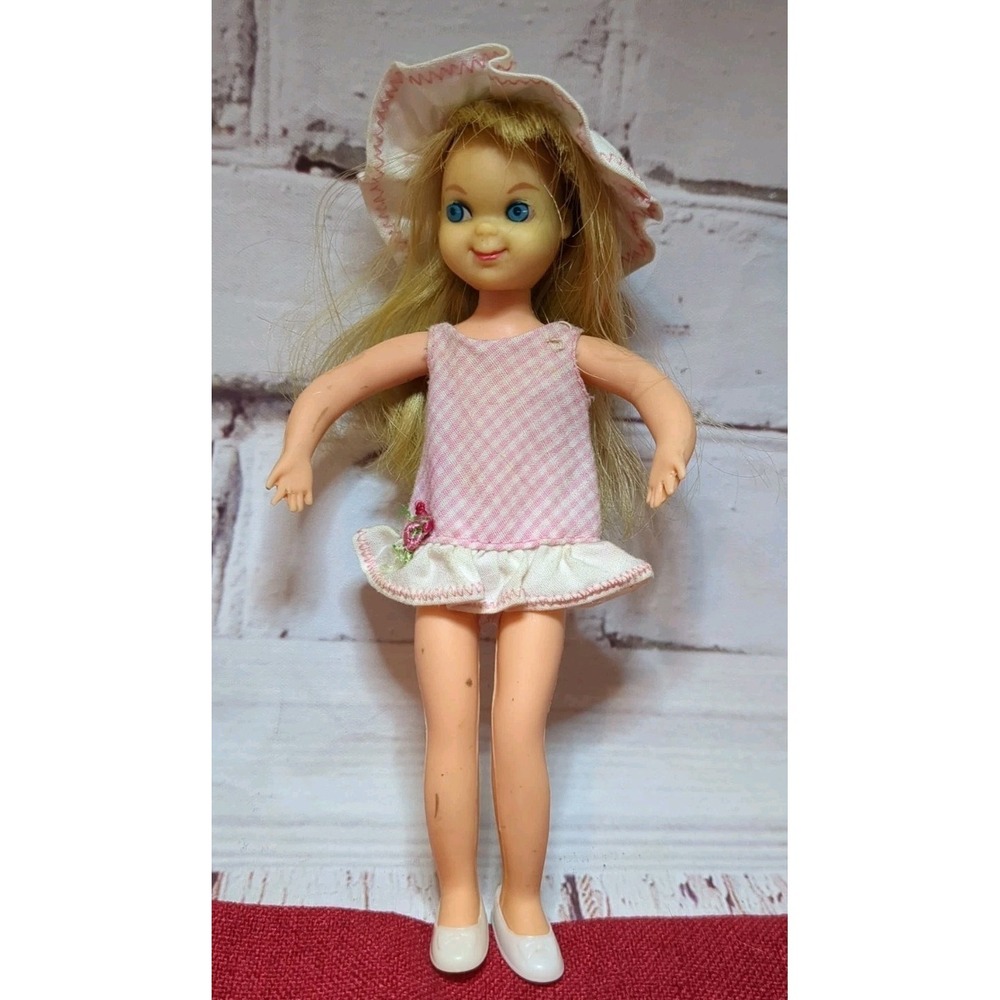 Vintage Mattel #3550 Tutti Doll – Original Romper, Hat, & Shoes